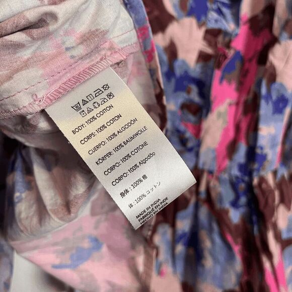 Anthropologie Elizabeth Gillett Floral Ruffle Crop Kimono Women's One Size - Picture 6 of 6
